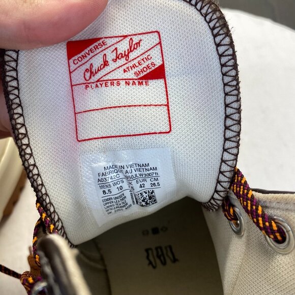 Converse Run Star Hike High Top Leather Brown Mens Size Men's 8.5 Women's 10 - Picture 6 of 16